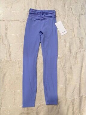 Lululemon All It Takes Ruched-Waist Tight 25" Lavender Nulu Leggings Size 2 NWT